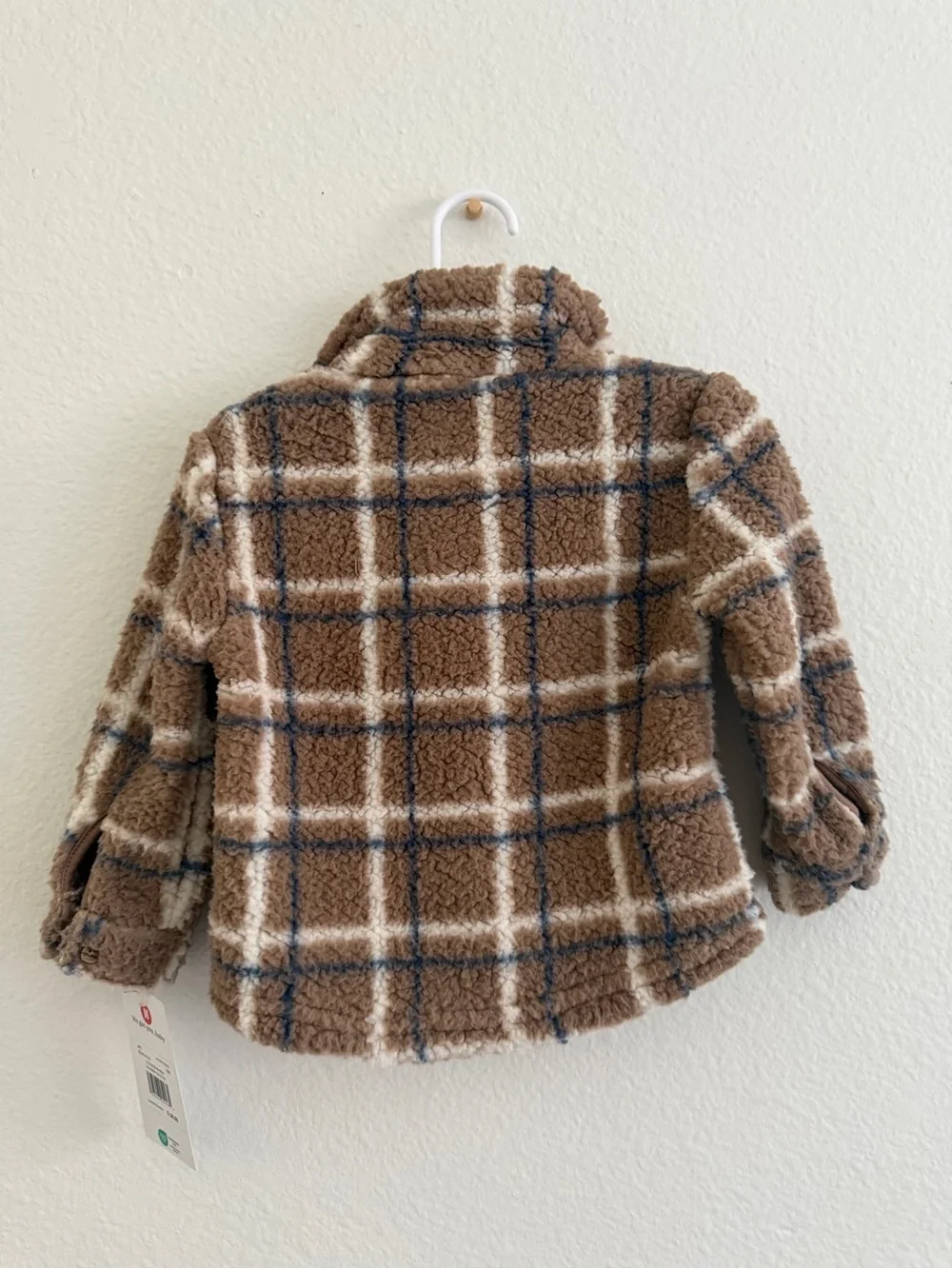 Huggies Sherpa Plaid Jacket - Brown & Cream